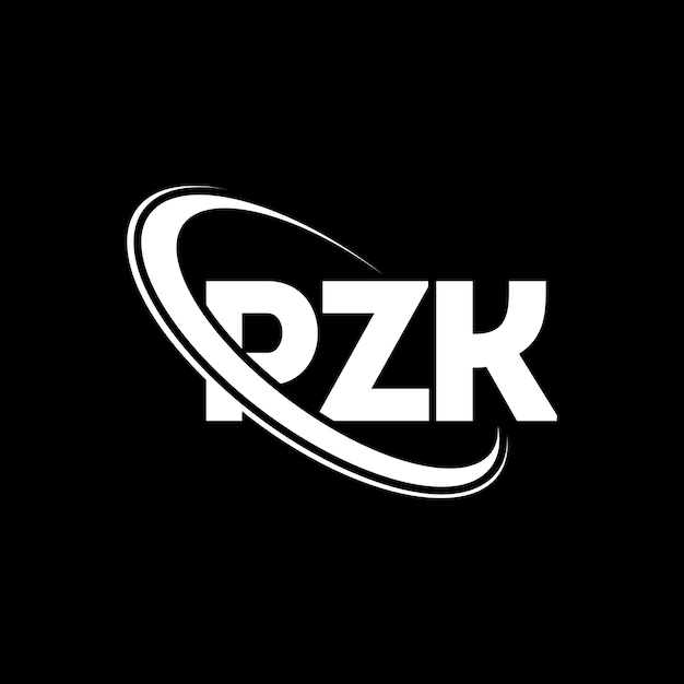 Vetor logotipo pzk pzk letra pzk design de logotipo de letra iniciais logo pzk ligado com círculo e letras maiúsculas logotipo de monograma pzk tipografia para negócios de tecnologia e marca imobiliária