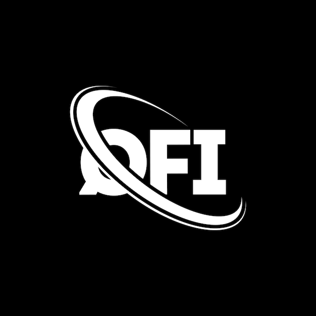 Logotipo QFI (letra QFI) Design de logotipo de letra QFI (iniciais QFI) Logotipo do QFI ligado com círculo e monograma em maiúsculas Logotipo da QFI tipografia para negócios de tecnologia e marca imobiliária