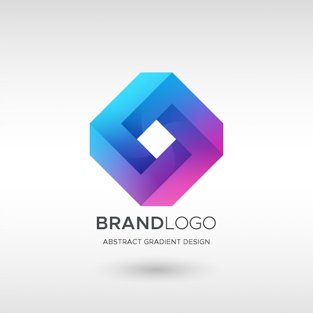 Vetor logotipo quadrado gradiente