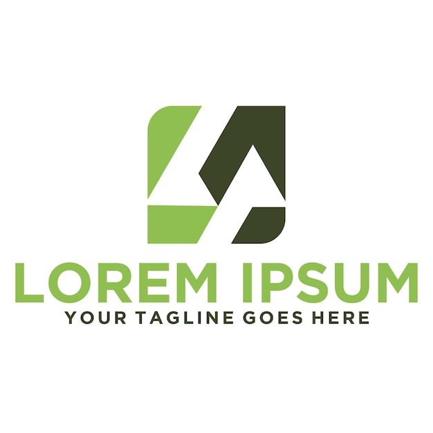 Logotipo quadrado moderno número 4