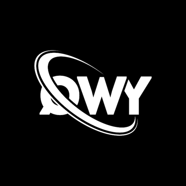 Logotipo qwy (letra qwy) design de logotipo de letra qwy (iniciais qwy) logotipo ligado com círculo e monograma em maiúsculas logotipo qwi (tipografia para negócios de tecnologia e marca imobiliária)