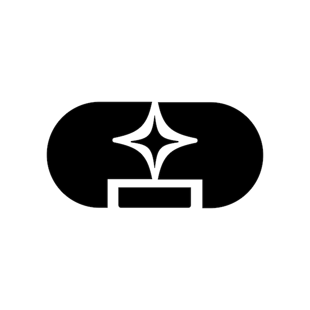 Logotipo retro vintage duplo f simples com uma estrela no meio