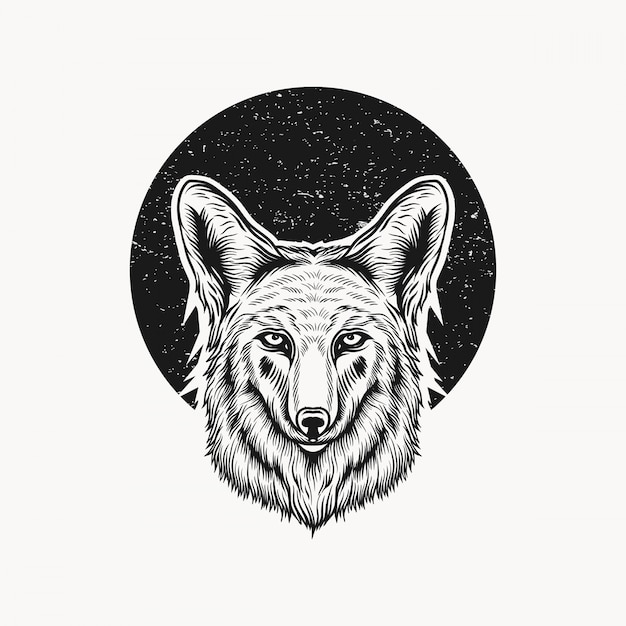 Logotipo silencioso de lobo