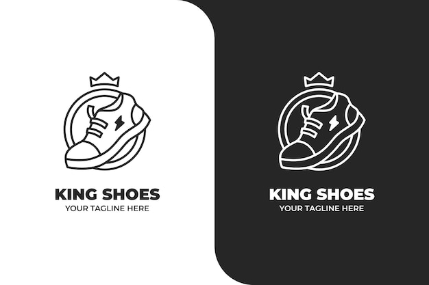 Logotipo simples da shoes king