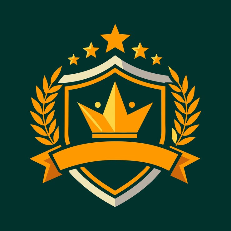 Vetor logotipo sofisticado de coroa de ouro para identidade empresarial