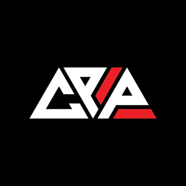 Logotipo triangular com forma de triângulo CPP triângulo logotipo design monograma logotipo triângulo vetorial CPP modelo de logotipo com cor vermelha logotipo triangulares CPP simples elegante e luxuoso logotipo CPP