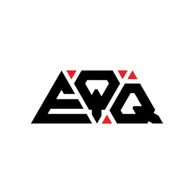 Logotipo triangular com forma de triângulo eq triângulo logotipo design monograma eq triángulo vetor modelo de logotipo com cor vermelha eq triangular logotipo simples elegante e luxuoso logotipo eq