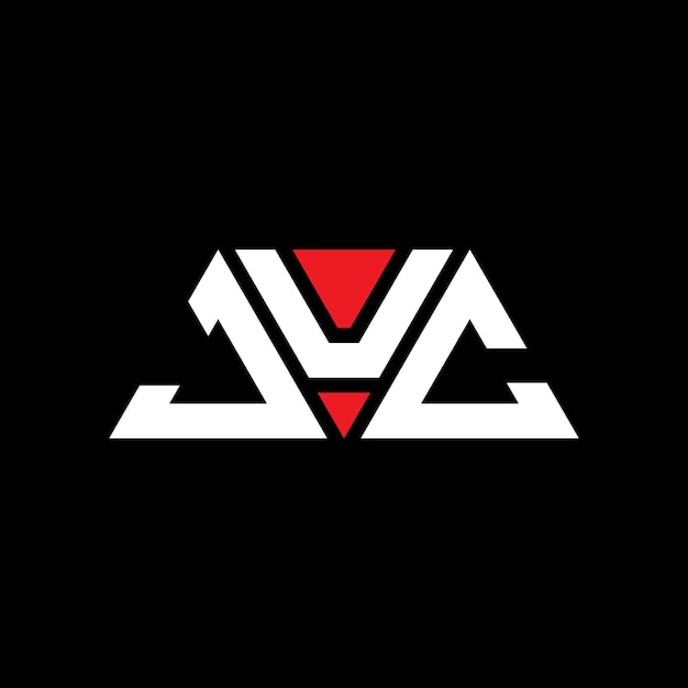 Logotipo triangular com forma de triângulo (juc triangle logo design monogram juc triangle vector logo template with red color juc triangular logo simple elegant and luxurious logo juc)