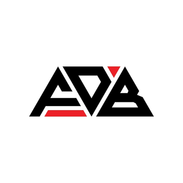 Logotipo triangular FDB com forma de triângulo FDB triângulo logotipo design monograma FDB triángulo vetor logotipo modelo com cor vermelha FDB logo triangular Logotipo simples elegante e luxuoso FDB