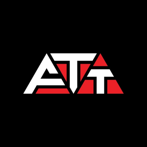 Logotipo triangular FTT com forma de triângulo FTT triângulo logotipo design monograma FTT triángulo vetor logotipo modelo com cor vermelha FTT logo triangular Logotipo simples elegante e luxuoso FTT