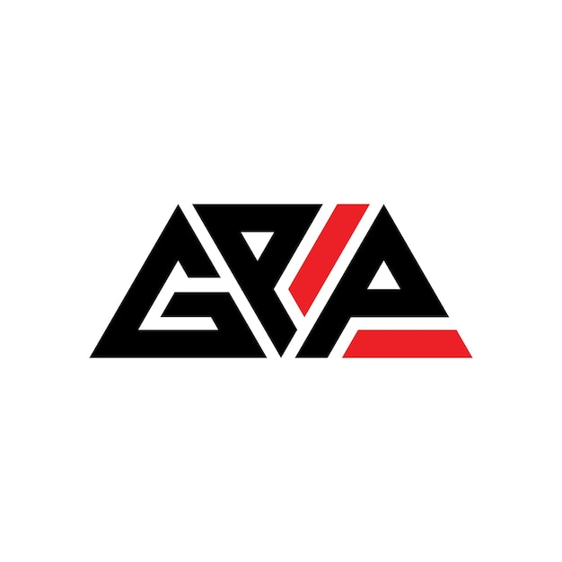 Logotipo triangular GPP com forma de triângulo GPP triângulo logotipo design monograma GPP triángulo vetor modelo de logotipo com cor vermelha GPP logotipo Triangular Logotipo simples Elegante e luxuoso GPP