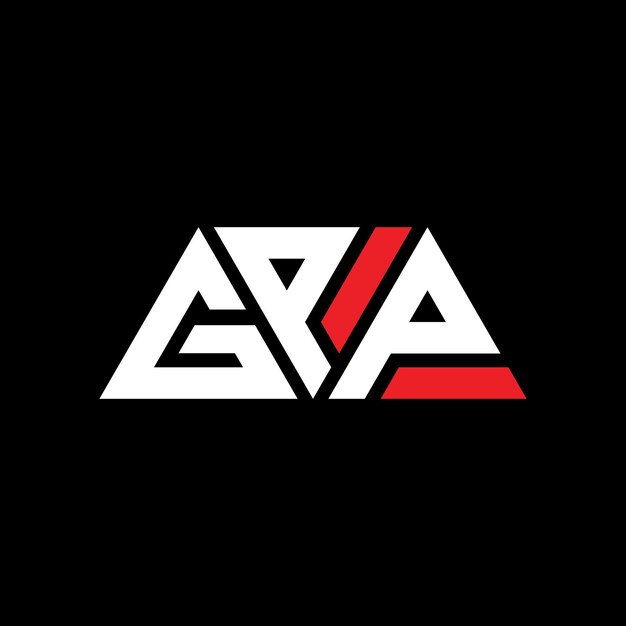 Logotipo triangular GPP com forma de triângulo GPP triângulo logotipo design monograma GPP triángulo vetor modelo de logotipo com cor vermelha GPP logotipo Triangular Logotipo simples Elegante e luxuoso GPP