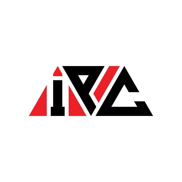 Logotipo triangular IPC com forma de triângulo IPC triângulo logotipo design monograma IPC triángulo vetor modelo de logotipo IPC com cor vermelha IPC logo triangular simples elegante e luxuoso IPC logotipo