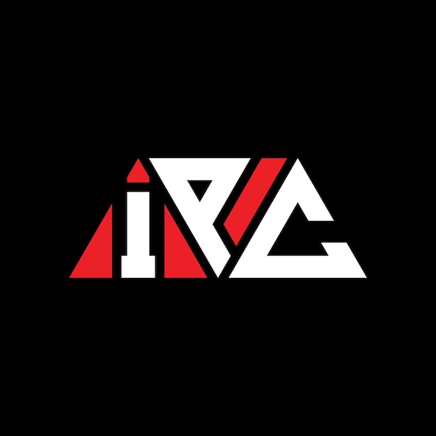 Logotipo triangular IPC com forma de triângulo IPC triângulo logotipo design monograma IPC triángulo vetor modelo de logotipo IPC com cor vermelha IPC logo triangular simples elegante e luxuoso IPC logotipo