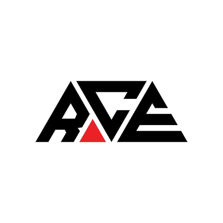 Vetor logotipo triangular rce com forma de triângulo rce triângulo logotipo design monograma rce triángulo vetor logotipo modelo com cor vermelha rce logo triangular logotipo simples elegante e luxuoso rce