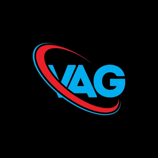 Vetor logotipo vag (letra vag) logotipo de letra vag iniciais logo vag ligado com círculo e letras maiúsculas logotipo de monograma vag tipografia para negócios de tecnologia e marca imobiliária