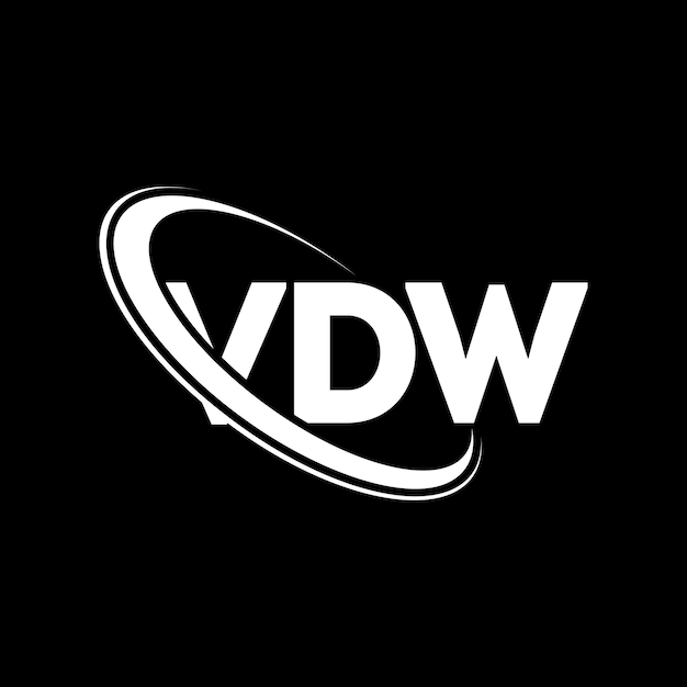 Vetor logotipo vdw vdw letra vdw design de letra logotipo iniciais logotipo vd w ligado com círculo e maiúsculas logotipo monograma vdw tipografia para negócios de tecnologia e marca imobiliária