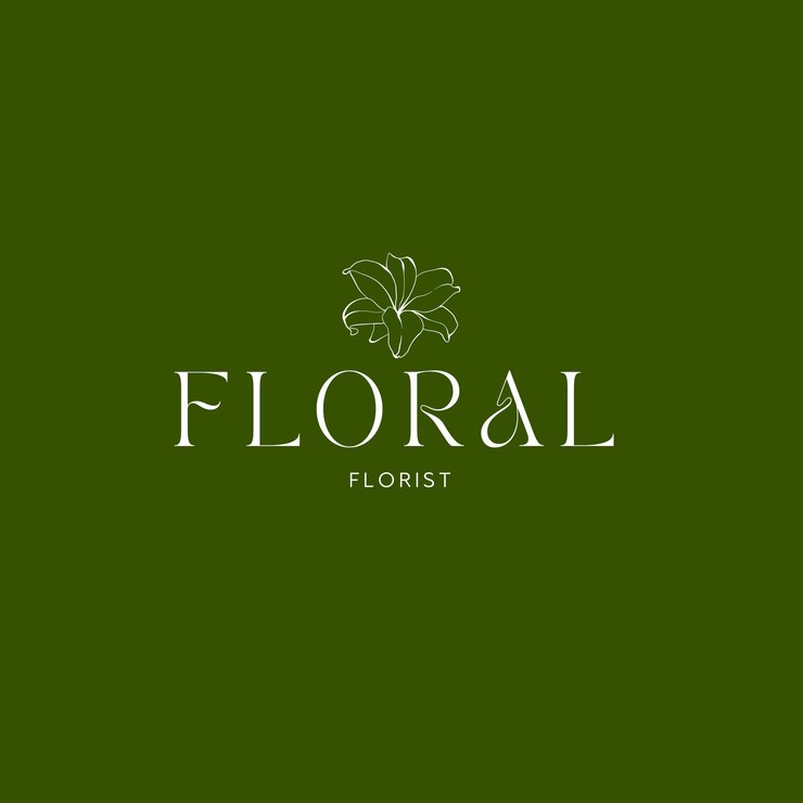 Logotipo Vector Design de florista feminina
