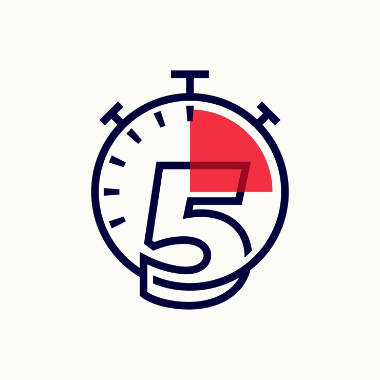 Vetor logotipo velocidade número 5