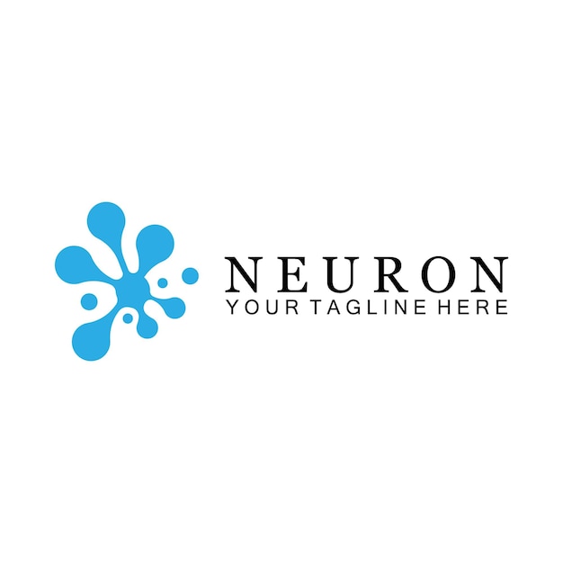 Vetor logotipo vetor ícone de neurônio projeto de modelo de ilustração vetorial