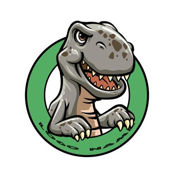 Personagem de desenho animado de dinossauro Tiranossauro Rex multicolorido  e fofo · Creative Fabrica