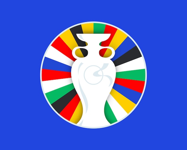 Logotipo vetorial do campeonato de futebol de 2024. emblema do logotipo
