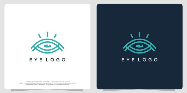 Vetor logotipo vetorial em que a imagem abstrata da visão ocular