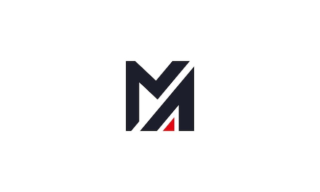 Logotipo vetorial MA Letra MA AM Letra design do logotipo Letra inicial AM logotipo de monograma em maiúsculas
