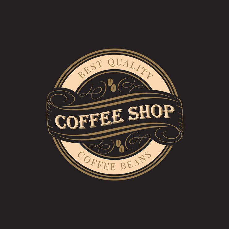 Logotipo vintage da cafeteria