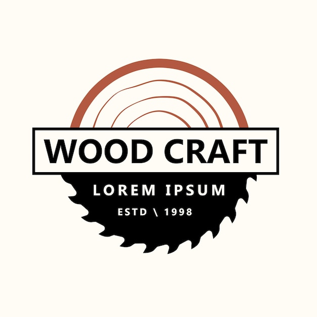 Logotipo vintage da wood industries company