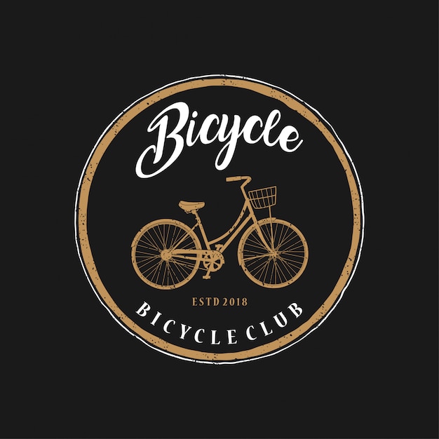 Logotipo vintage de bicicleta