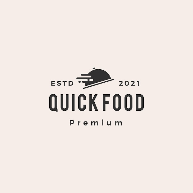 Logotipo vintage fast food fast delivery hipster