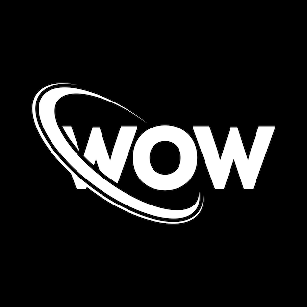 Logotipo WOW Design de logotipo de letra WOW Iniciais Logo WOW ligado com círculo e monograma em maiúsculas Logo WOW tipografia para negócios de tecnologia e marca imobiliária