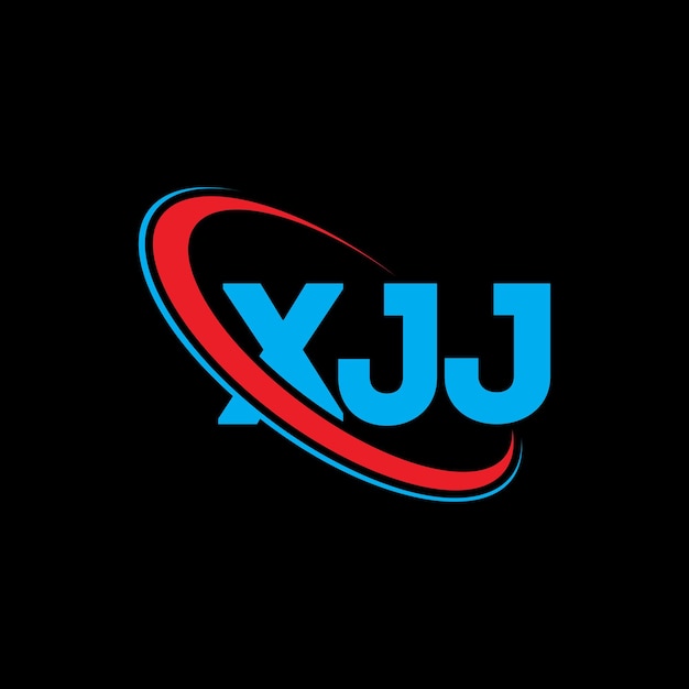 Vetor logotipo xjj (letra xjj) design de logotipo de letra xjj iniciais logo xjj ligado com círculo e letras maiúsculas logotipo de monograma xjj tipografia para negócios de tecnologia e marca imobiliária