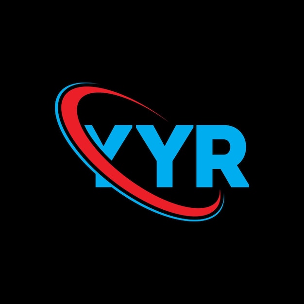 Vetor logotipo yyr design de logotipo de letra yyr iniciais yyr logotipo ligado com círculo e letras maiúsculas logotipo de monograma yyr tipografia para negócios de tecnologia e marca imobiliária