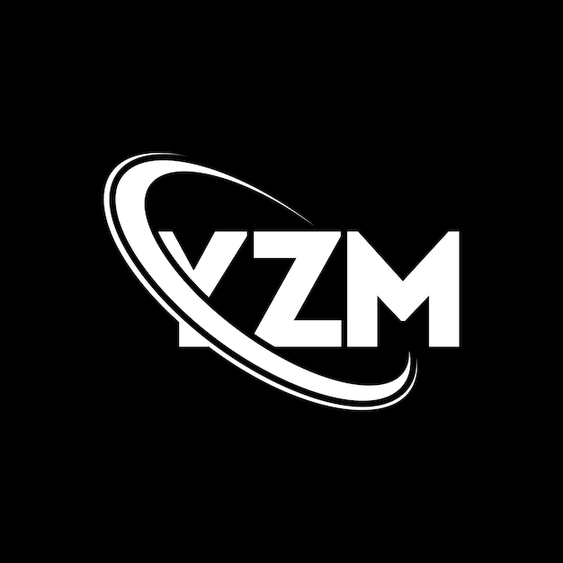 Vetor logotipo yzm yzm letra yzm design de letra logotipo iniciais logotipo y zm ligado com círculo e maiúsculas logotipo monograma yzm tipografia para negócios de tecnologia e marca imobiliária