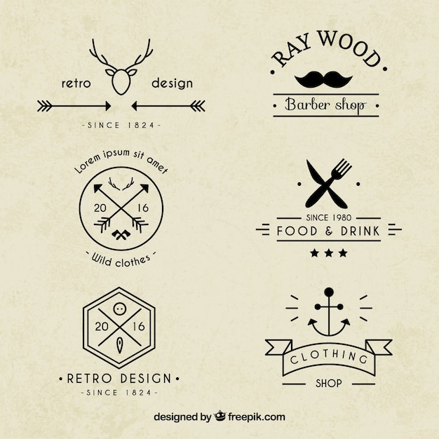 Logotipos coleção hipster