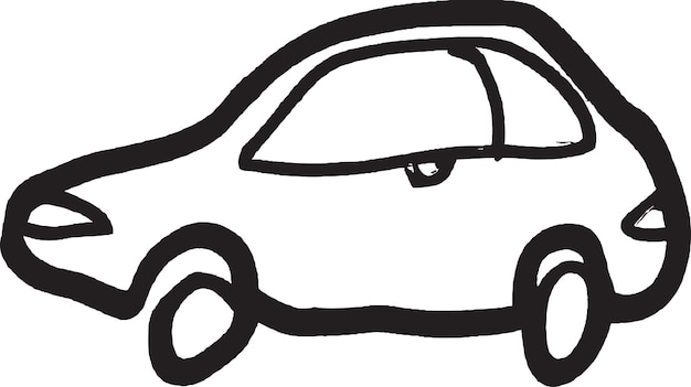 Vetor logotipos de carros minimalistas em estilo doodle