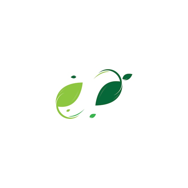Logotipos de folha verde ecologia natureza elemento vector ícone