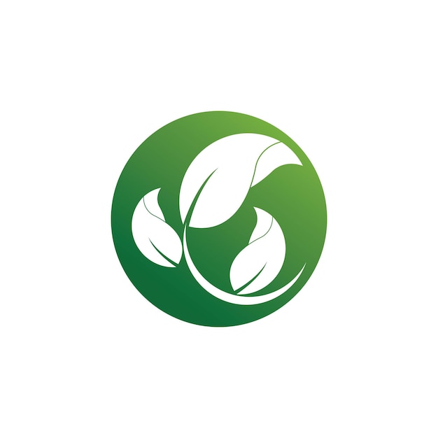 Vetor logotipos de folha verde ecologia natureza elemento vector ícone