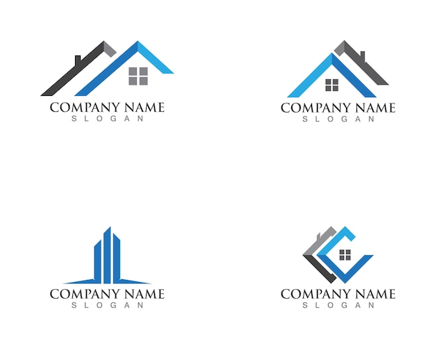 Vetor logotipos de propriedade e construção
