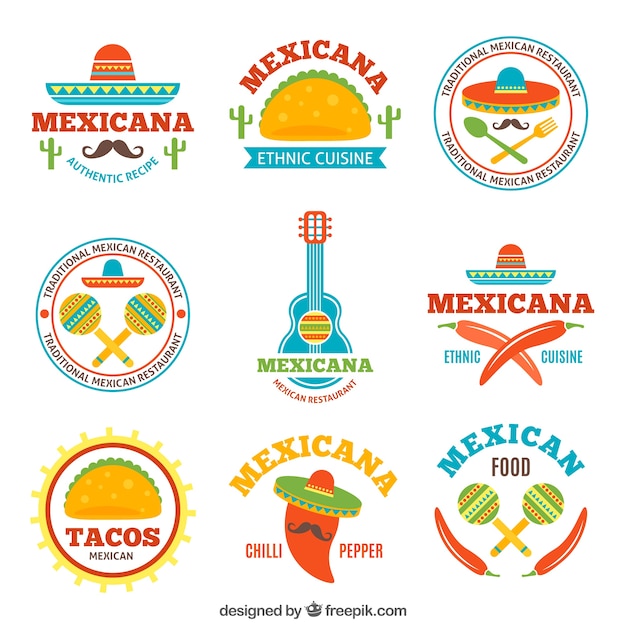 Logotipos de saborosa comida mexicana