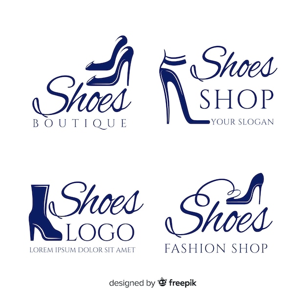 Logotipos de sapato da moda