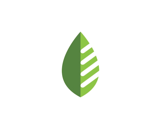 Logotipos do elemento verde da natureza da ecologia da folha da árvore