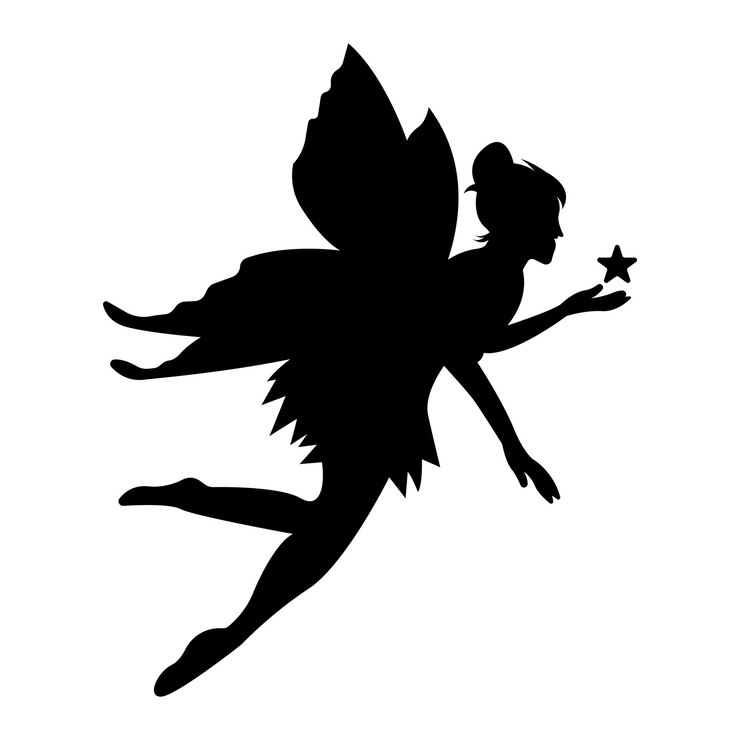Vetor logotipos e símbolos das fadas voadoras