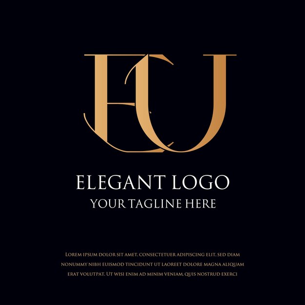 Vetor logotipos elegantes do monograma