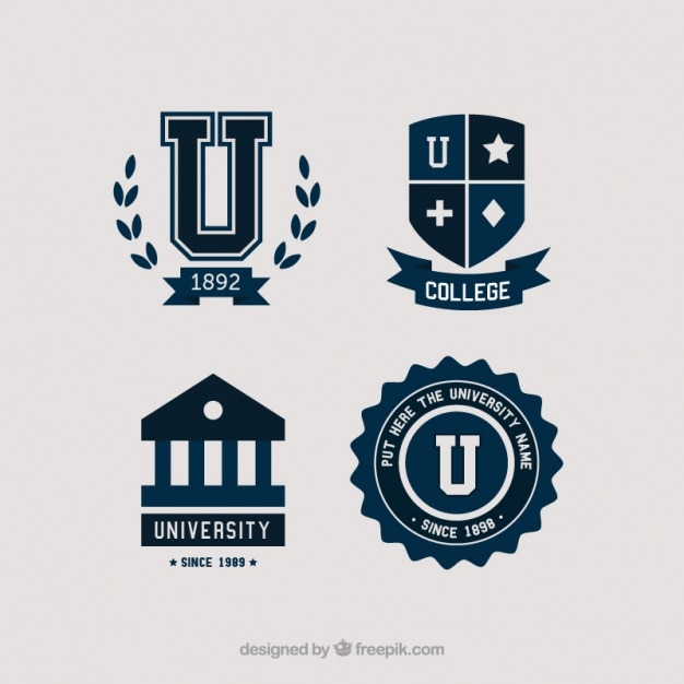 Logotipos elegantes e agradáveis ​​para a faculdade