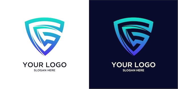 Vetor logotipos g em gradiente colorido