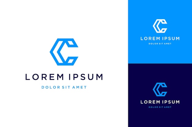 Logotipos ou monogramas de design moderno ou letras iniciais c