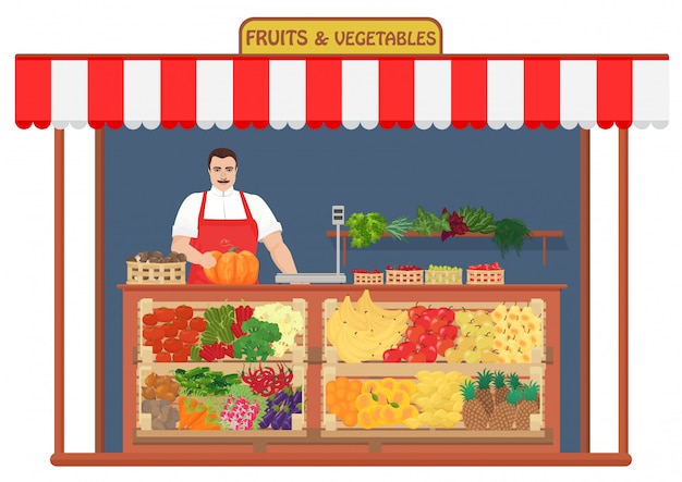 Loja de frutas e vegetais frescos